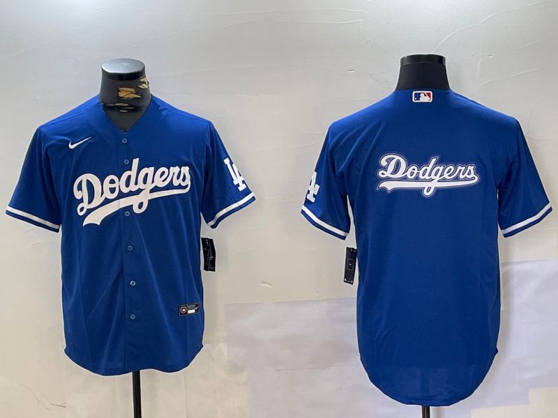 Men Los Angeles Dodgers Blank Blue Game 2024 Nike MLB Jersey style 10176